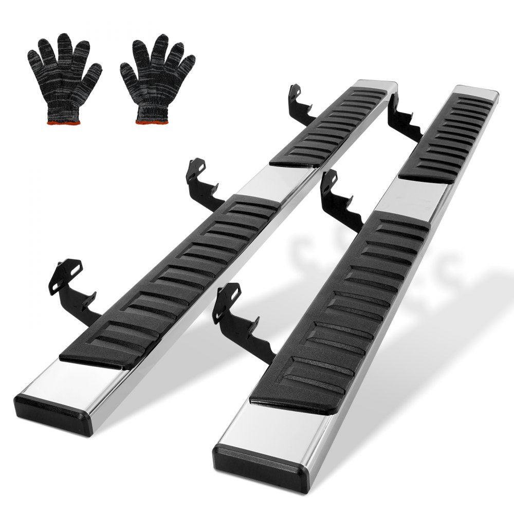 VEVOR Running Boards, 6" Step Bars Compatible with 2015-2023 Ford F150-Crew Cab/2017-2023 Ford F-250 F-350 Super Duty