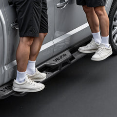 VEVOR Running Boards, 6 Inches Side Steps Compatible with 2024-2025 Toyota Tacoma Double Cab, Black Carbon Steel Nerf