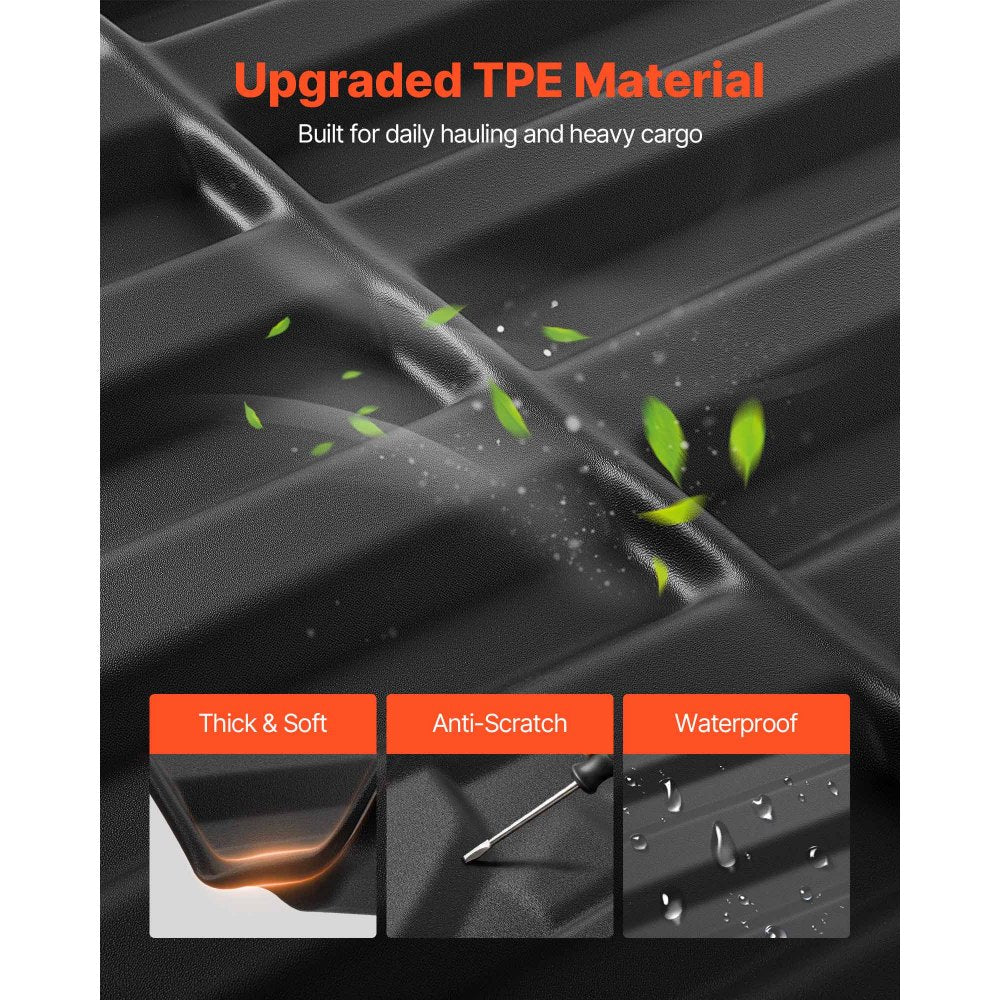 VEVOR Truck Bed Mat, TPE, Compatible with 2022-2026 Nissan Frontier Bed, Heavy Duty Custom Fit, All Weather Protection