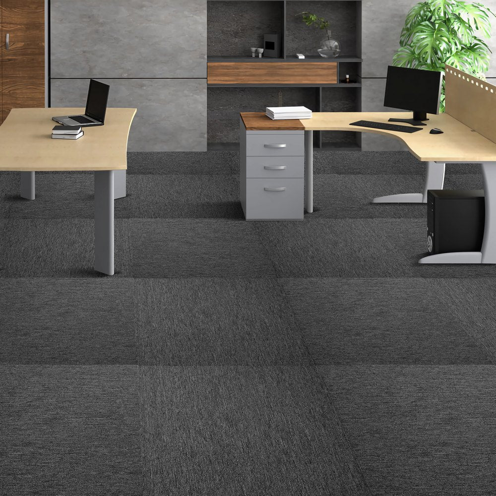 VEVOR Carpet Tiles Reusable, 20"x 20" Carpet Squares With Padding Attached, Soft Padded Carpet Tiles, Easy Install DIY