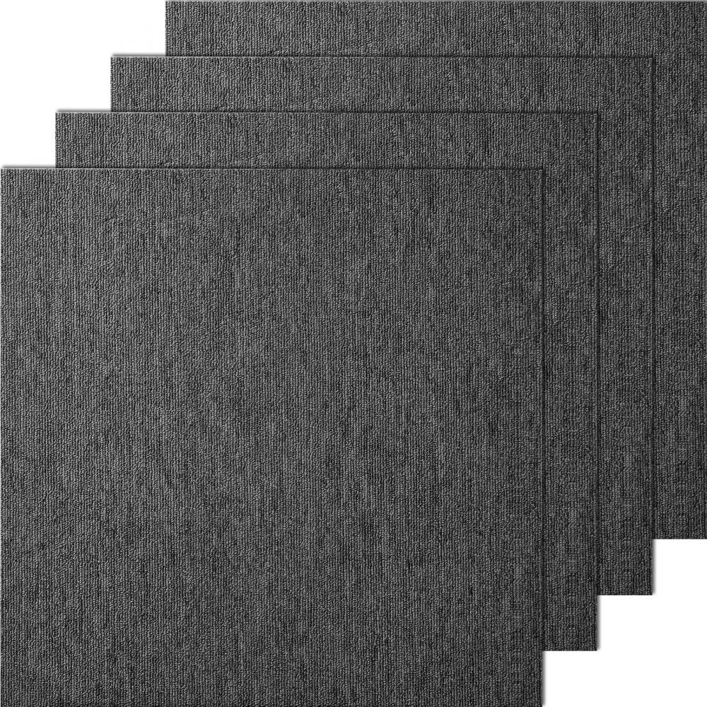 VEVOR Carpet Tiles Reusable, 20"x 20" Carpet Squares With Padding Attached, Soft Padded Carpet Tiles, Easy Install DIY