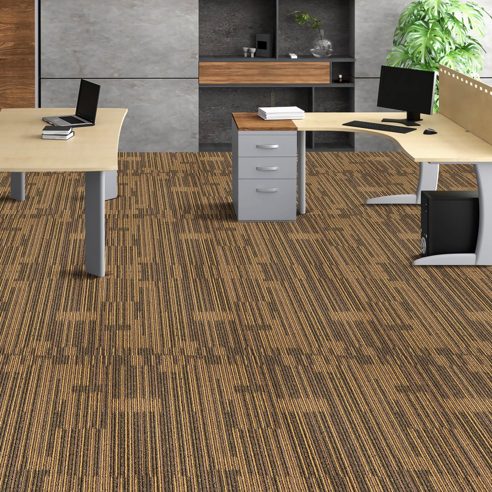 VEVOR Carpet Tiles Reusable, 20"x 20"Carpet Squares With Padding Attached, Soft Padded Carpet Tiles, Easy Install DIY