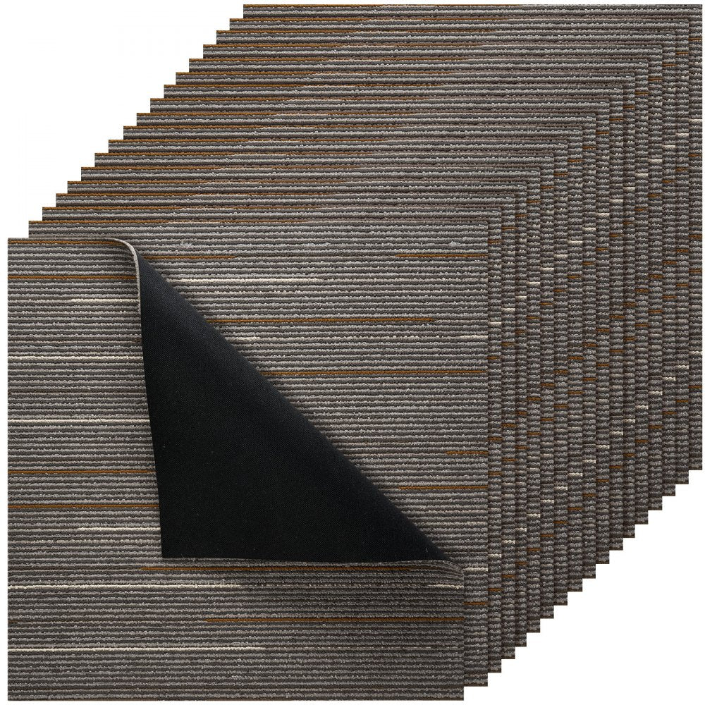 VEVOR Carpet Tiles Reusable 24x24 inch, 24 PCS Modular Carpet Square Rug, Commercial Floor Soft Padded for Seamless