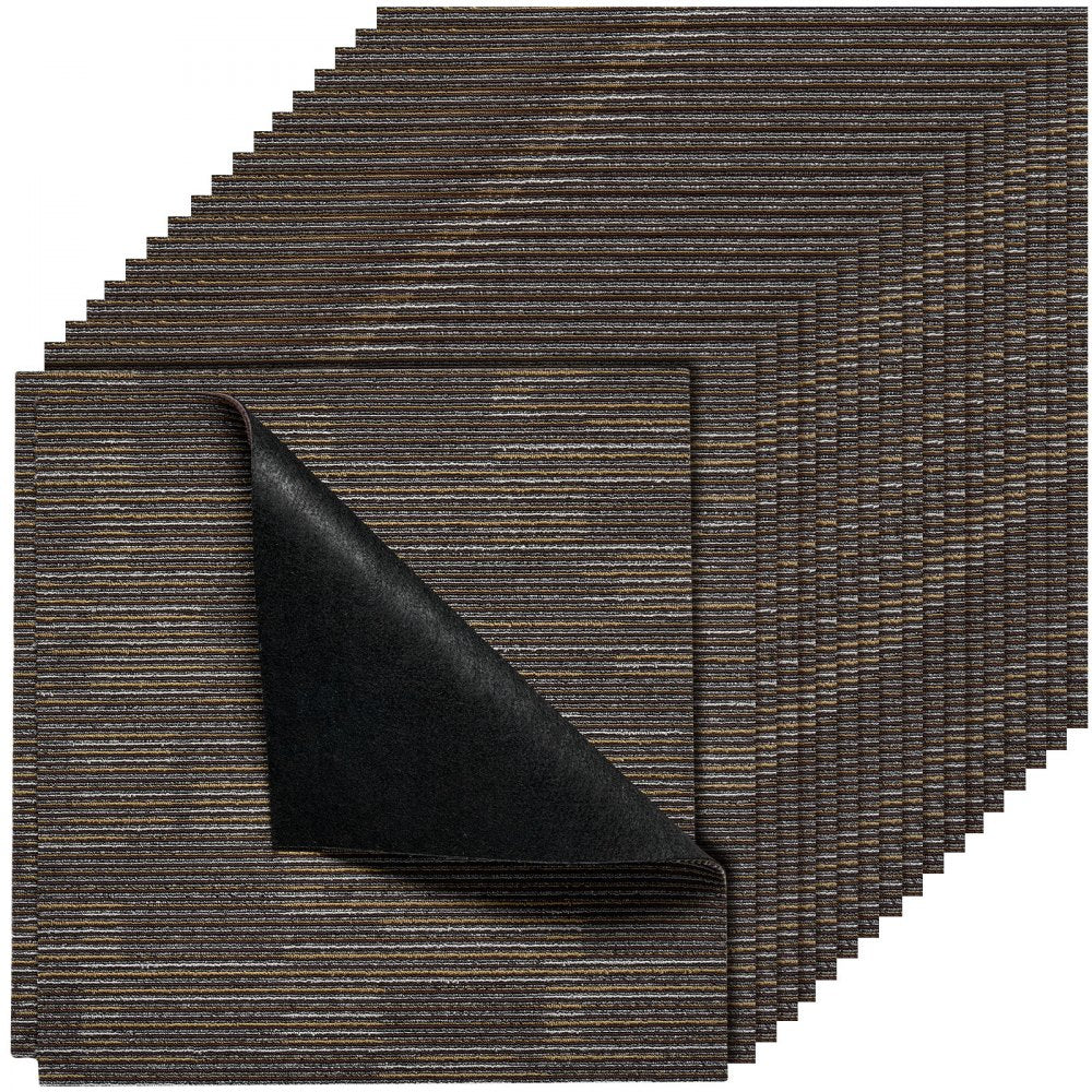 VEVOR Carpet Tiles Reusable 24x24 inch, 24 PCS Modular Carpet Square Rug, Commercial Floor Soft Padded for Seamless