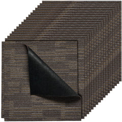 VEVOR Carpet Tiles Reusable 24x24 inch, 24 PCS Modular Carpet Square Rug, Commercial Floor Soft Padded for Seamless