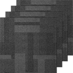 VEVOR Carpet Tiles Reusable, 24"x 24"Carpet Squares With Padding Attached, Soft Padded Carpet Tiles, Easy Install DIY