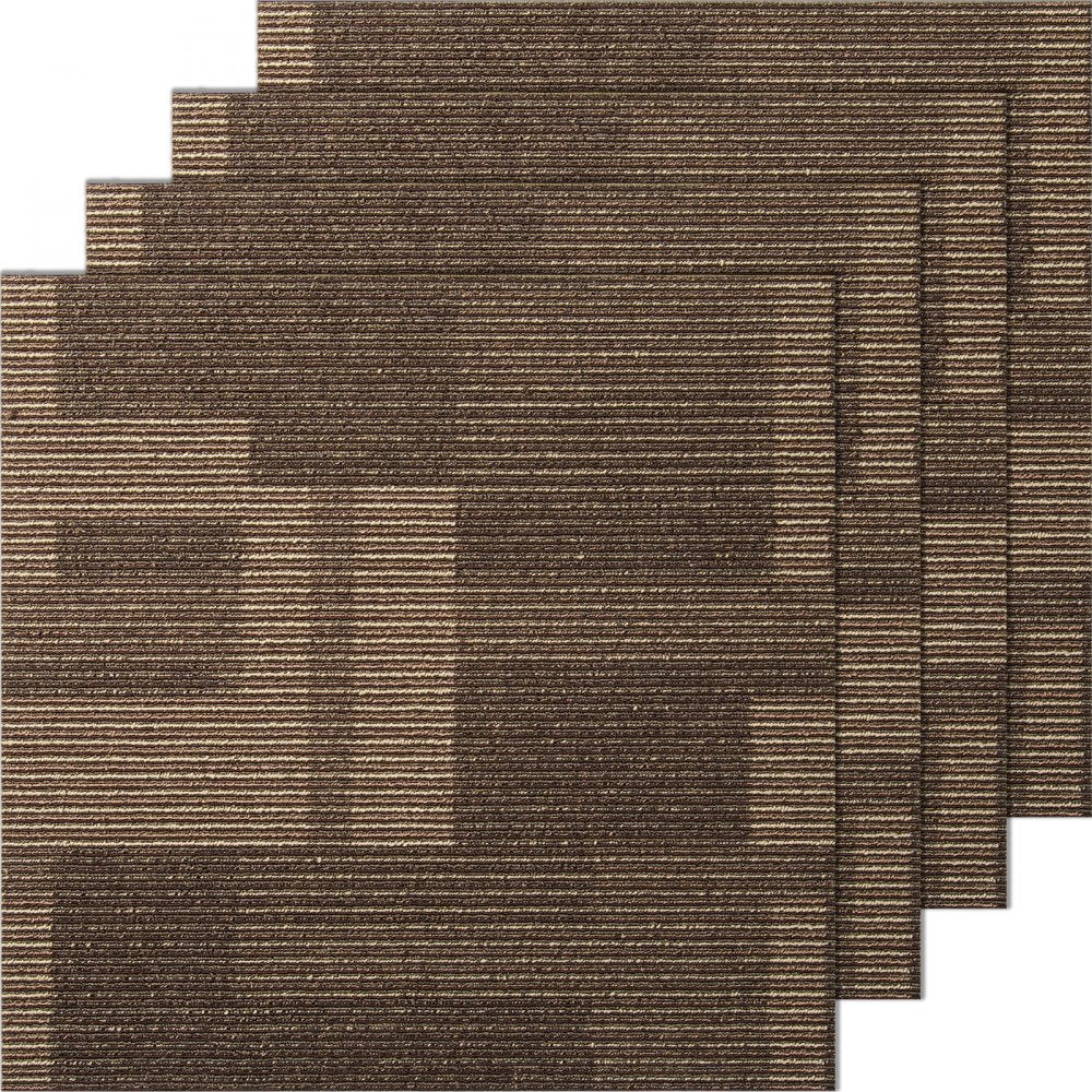 VEVOR Carpet Tiles Reusable, 24"x 24"Carpet Squares With Padding Attached, Soft Padded Carpet Tiles, Easy Install DIY