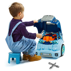 VEVOR Engine Toy, 60 Pieces, Kids Mechanic Car Repair Set with Removable Parts, Lights and Sounds, Steering Wheel and