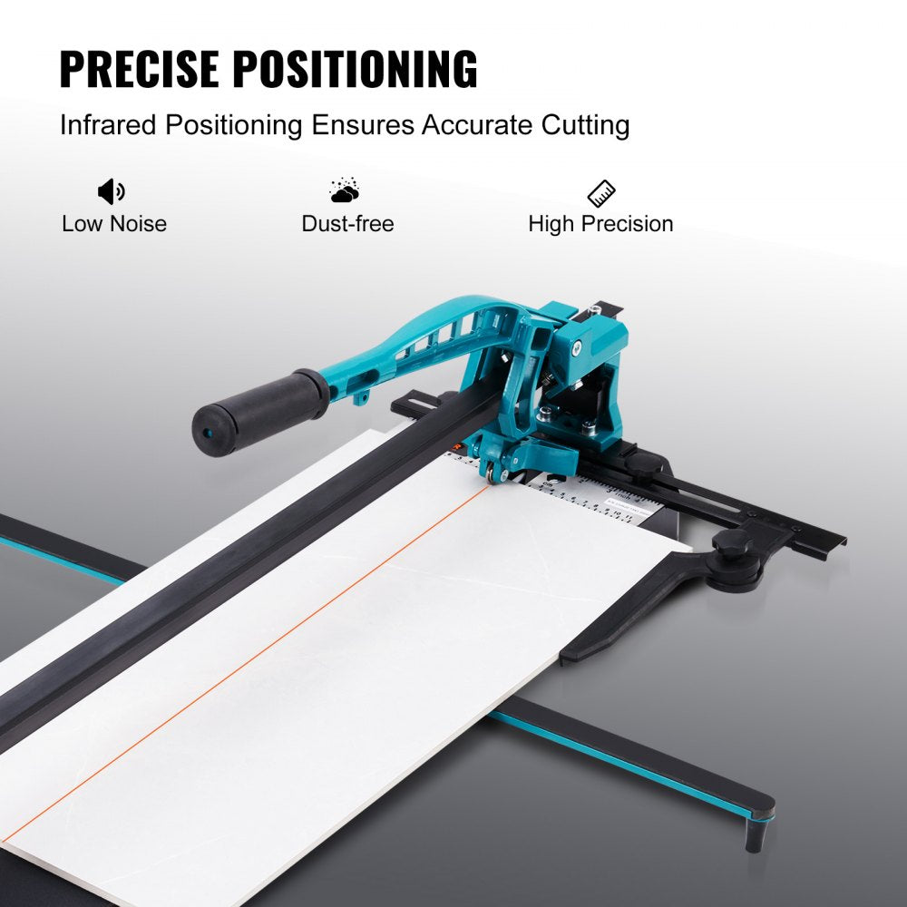 VEVOR Manual Tile Cutter, 32 inch, Porcelain Ceramic Tile Cutter with Tungsten Carbide Cutting Wheel, Infrared