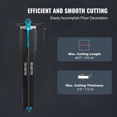 VEVOR Manual Tile Cutter, 48 inch, Porcelain Ceramic Tile Cutter with Tungsten Carbide Cutting Wheel, Infrared