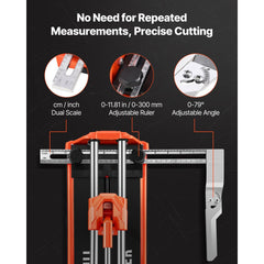 VEVOR 17-Inch Manual Tile Cutter for Wall & Polished Tiles,Double Rails for Precise Cutting, Tungsten Carbide