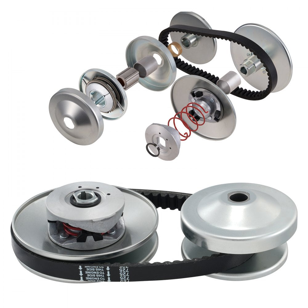 VEVOR Go-Kart Torque Converter, 3/4" Go-Kart Clutch Kit, 30 Series Asymmetrical Driver Pulley Replacement with Drive