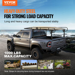 VEVOR Truck Ladder Rack, 1000 LBS / 454 KG Strong Capacity Truck Racks, Non-Drilling / Drilling Installation for Long