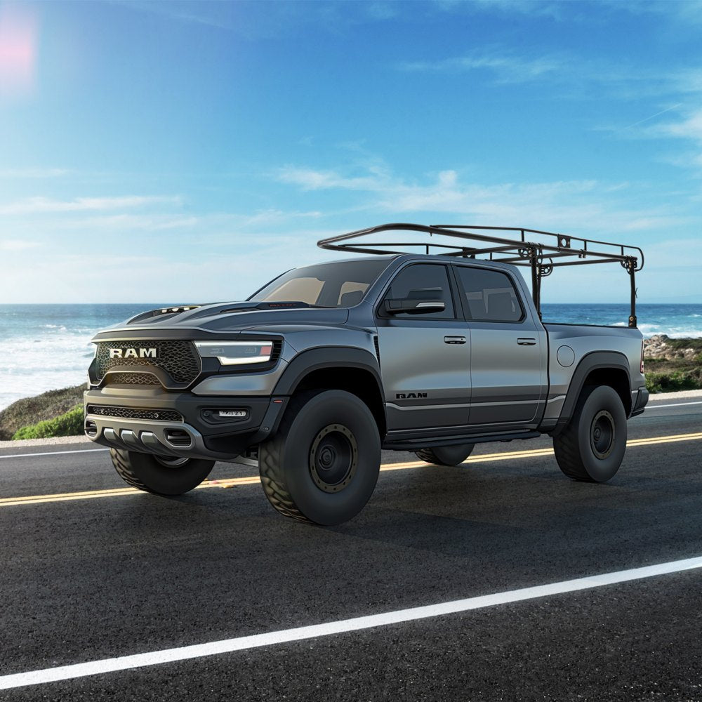VEVOR Truck Ladder Rack, 1000 LBS / 454 KG Strong Capacity Truck Racks, Non-Drilling / Drilling Installation for Long