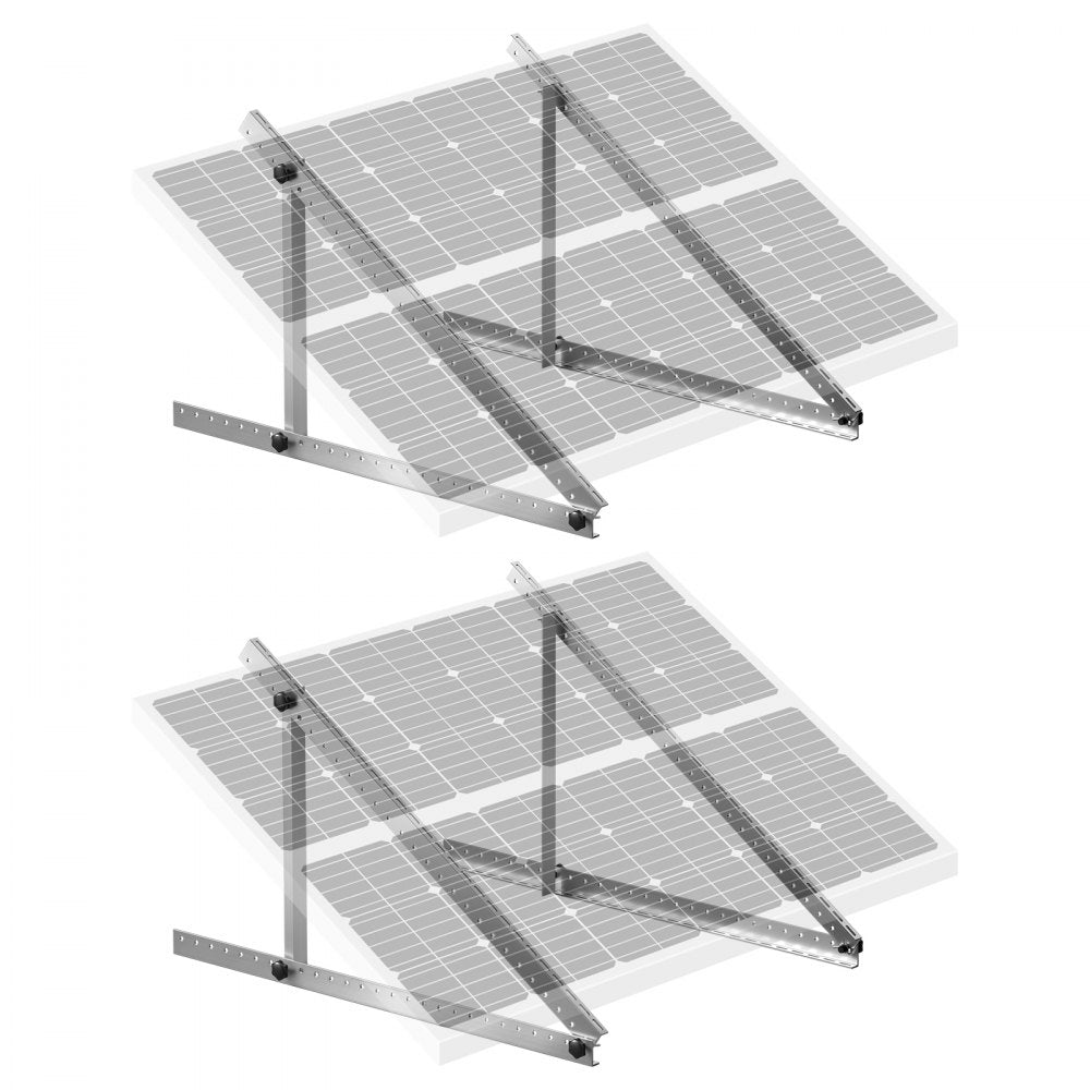 VEVOR 2 Sets Solar Panel Mounting Brackets 45-Inch, 0 to 90° Adjustable Tilt Mount Brackets Support 100-400W Solar