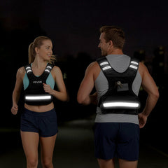 VEVOR Adjustable Weighted Vest, 4-10 lbs Comfortable X-Shape Body Weight Vest Set with 6 Weight Packs and Reflective