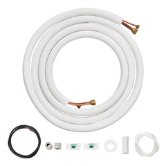 VEVOR 16FT Mini Split Line Set, 1/4" & 1/2" O.D Copper Pipes Tubing and Triple-Layer Insulation, for Air Conditioning