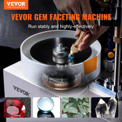 VEVOR Gem Faceting Machine, 180W Jade Grinding Polishing Machine 0-2980RPM Adjustable Rotating Speed, Rock Jewel Angle