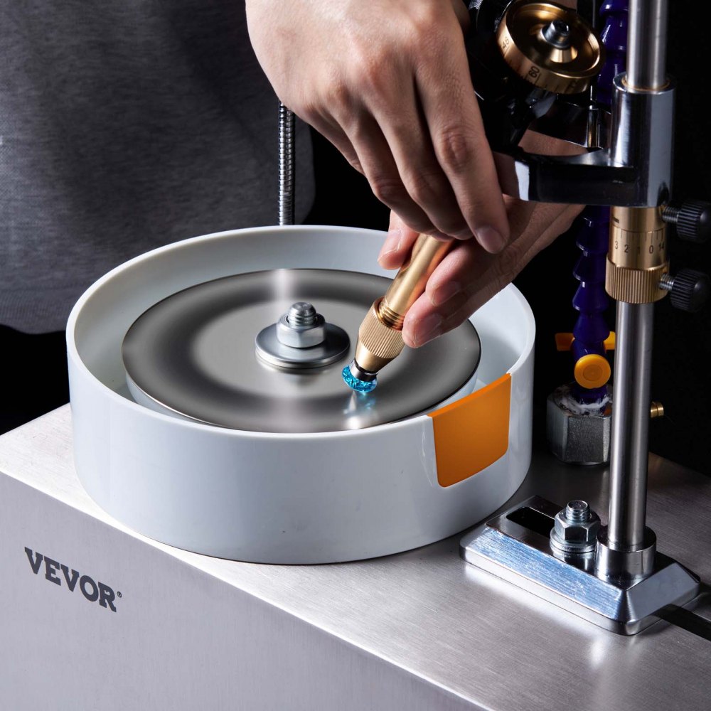 VEVOR Gem Faceting Machine, 180W Jade Grinding Polishing Machine 0-2980RPM Adjustable Rotating Speed, Rock Jewel Angle