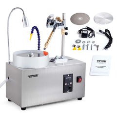 VEVOR Gem Faceting Machine, 180W Jade Grinding Polishing Machine 0-2980RPM Adjustable Rotating Speed, Rock Jewel Angle