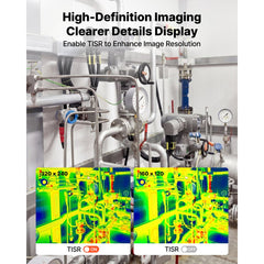 VEVOR Thermal Imaging Camera for Android, 320 x 240 TISR Super Resolution, 25HZ Refresh Rate Infrared Thermal Imager
