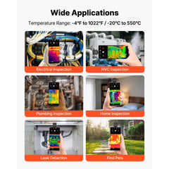 VEVOR Thermal Imaging Camera for Android, 320 x 240 TISR Super Resolution, 25HZ Refresh Rate Infrared Thermal Imager
