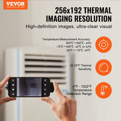VEVOR Thermal Imaging Camera for Android & IOS, 256 x 192 IR High Resolution, Wireless Infrared Thermal Imager with