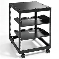 VEVOR 12U Open Frame Server Rack, 23-40 in Adjustable Depth, Free Standing or Wall Mount Network Server Rack, 4 Post AV