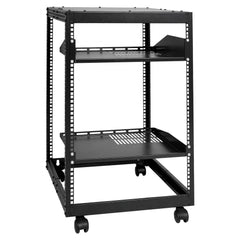 VEVOR 15U Open Frame Server Rack, 23-40 in Adjustable Depth, Free Standing or Wall Mount Network Server Rack, 4 Post AV