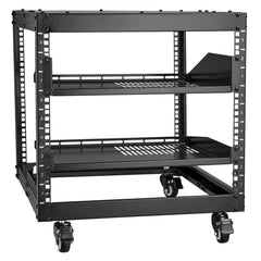 VEVOR 9U Open Frame Server Rack, 23''-40'' Adjustable Depth, Free Standing or Wall Mount Network Server Rack with 360°