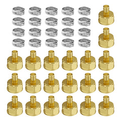 VEVOR Pipe Fittings, 1/2" 20PCS Brass Pipe Fittings, Clamp-style 1/2 NPT Internal Thread Pipe Connector Brass Air