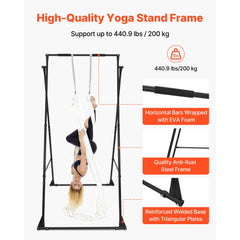 VEVOR Yoga Stand Frame, Max 440.9 lbs Load Swing Stand, Triangular Structure Aerial Rig, Aerial Silk Stands with EVA