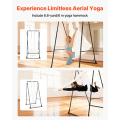 VEVOR Yoga Stand Frame, Max 440.9 lbs Load Swing Stand, Triangular Structure Aerial Rig, Aerial Silk Stands with EVA