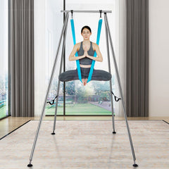 VEVOR Aerial Yoga Frame & Yoga Hammock, 9.67 ft Height Professional Yoga Swing Stand Comes with 13.1 Yards Aerial