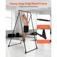 VEVOR Yoga Stand Frame, Max 440.9 lbs Load Swing Stand, Triangular Structure Yoga Aerial Rig, Aerial Silk Stands with