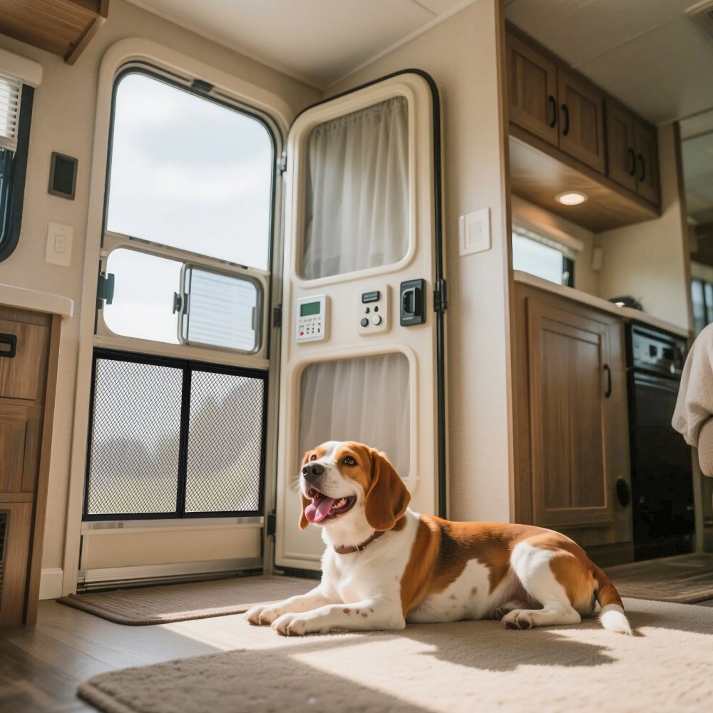 VEVOR RV Screen Door Protector, 26.5 x 20 inch Door Grille, Easy to Install and Disassemble, Reinforced Breathable
