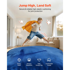VEVOR Crash Pad, 5 x 5 ft Crash Pad for Kids Sensory with Foam Blocks and Washable Cover, Giant Pillow Mat Large Soft