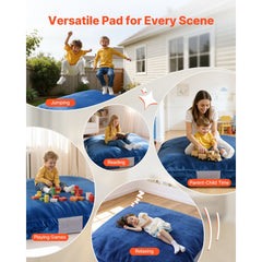 VEVOR Crash Pad, 5 x 5 ft Crash Pad for Kids Sensory with Foam Blocks and Washable Cover, Giant Pillow Mat Large Soft