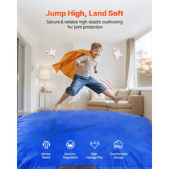 VEVOR Crash Pad, 5 x 5 ft Crash Pad for Kids Sensory with Foam Blocks and Washable Cover, Large Soft Foam Landing Zone