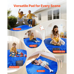 VEVOR Crash Pad, 5 x 5 ft Crash Pad for Kids Sensory with Foam Blocks and Washable Cover, Large Soft Foam Landing Zone