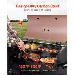 VEVOR Wood Pellet Grill Smoker, 8 in 1 BBQ Grills for Outdoor Cooking, 456 Square Inches Cook Area Electric Grill and