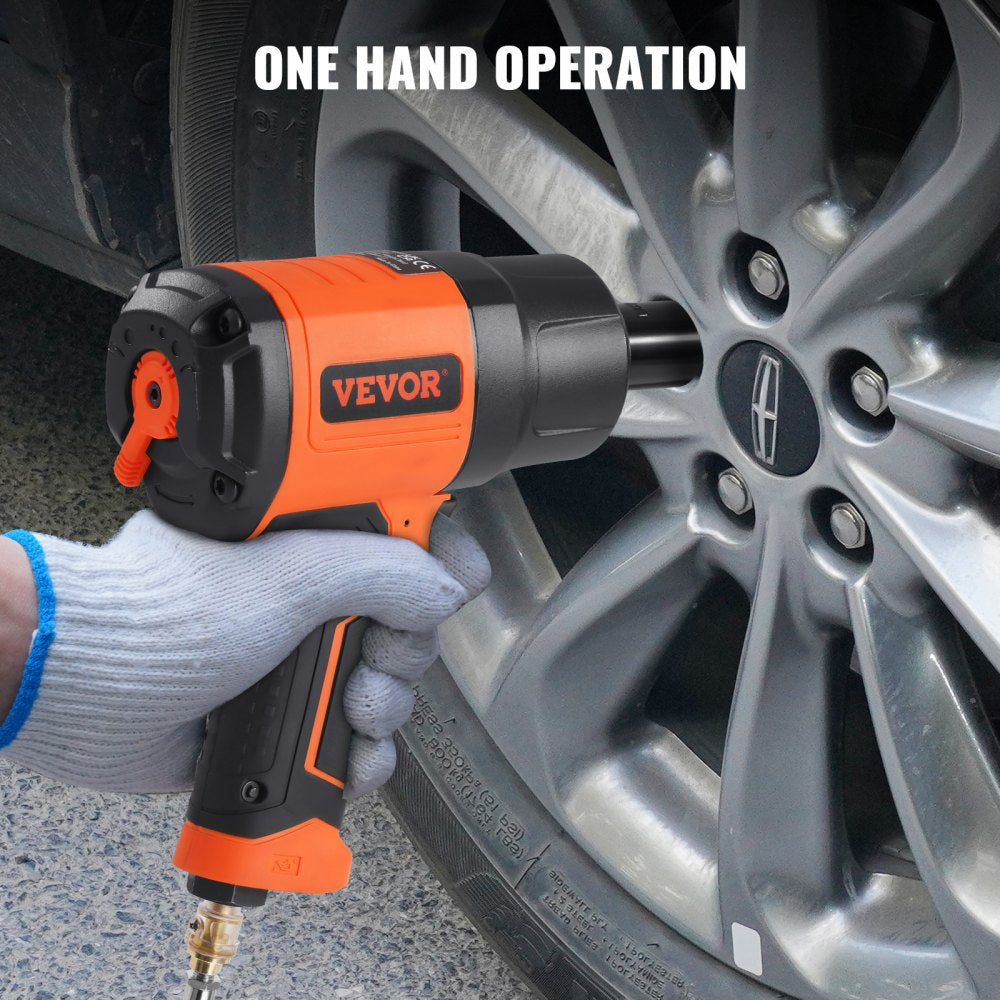 VEVOR 1/2-Inch Air Impact Wrench, High Torque Up to 1400 ft-lbs, Lightweight 4.6 lb Design Pneumatic Impact Gun with