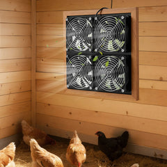 VEVOR Solar Powered Fan, 25W Solar Panel with 4 Fans, Adjustable Solar Panel Angle, 2668 RPM High-Speed, Flexible