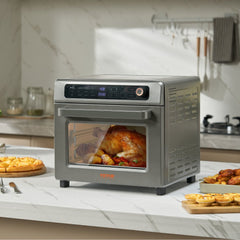VEVOR 12-IN-1 Air Fryer Toaster Oven, 25L Convection Oven, 1700W Stainless Steel Toaster Ovens Countertop Combo with