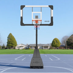 VEVOR Portable Basketball Stand, 8.04 to 10 ft Height Adjustment Basketball Hoop & Goal, Basketballs Hoop Outdoor with