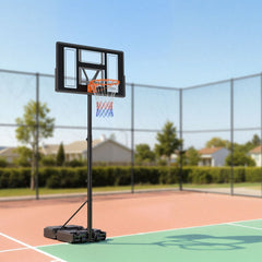 VEVOR Portable Basketball Stand, 4.4 ft to 10 ft Height Adjustment Basketball Hoop & Goal, Adjustable Basketballs Goal