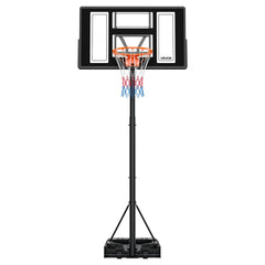 VEVOR Portable Basketball Stand, 4.4 ft to 10 ft Height Adjustment Basketball Hoop & Goal, Adjustable Basketballs Goal