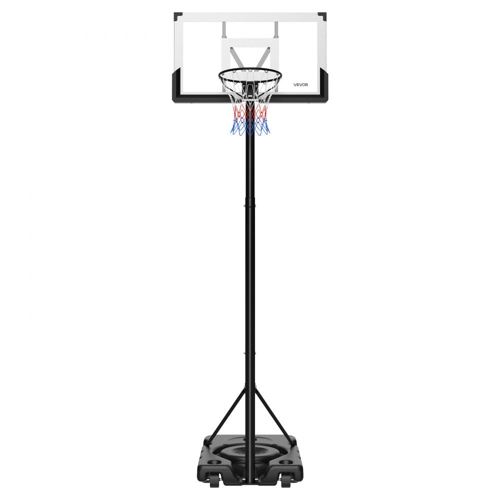 VEVOR Portable Basketball Stand, 10 ft Height Adjustment Basketball Hoop & Goal, Portable Basketballs Hoop with 48 inch