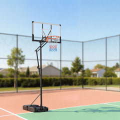 VEVOR Portable Basketball Stand, 7.7 to 10 ft Height Adjustment Basketball Hoop & Goal, Portable Basketballs Hoop with