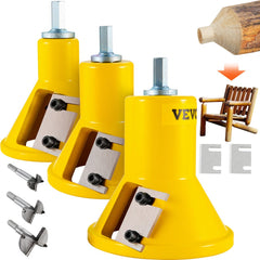 VEVOR Tenon Cutter, 1"/25.4mm & 1.5"/38mm & 2"/50.8mm, Premium Aluminum & Steel Log Furniture Cutter, with Dual